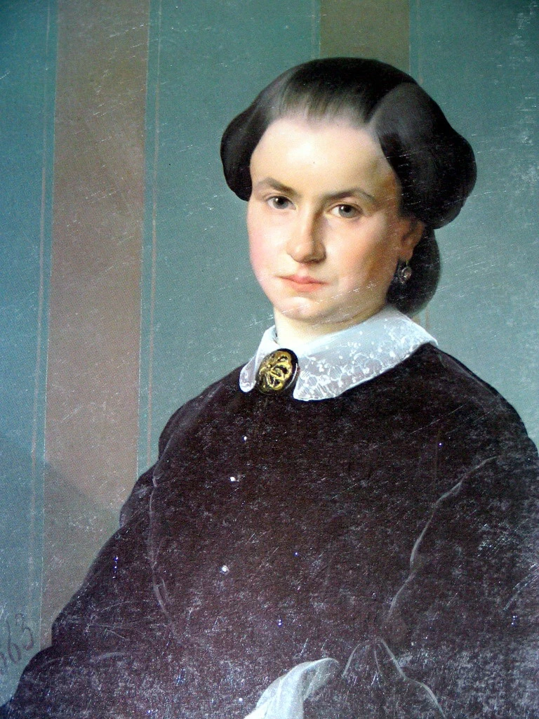 Donna con libro 1863, Asti, Pinacoteca Civica
